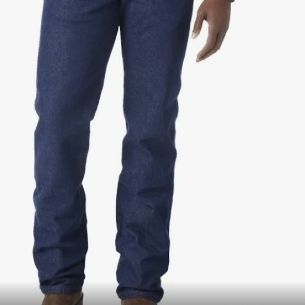 Wrangler flame resistant Jeans NEW Size 34x32 Regular Fit Men’s Dark wash Denim - Picture 3 of 9